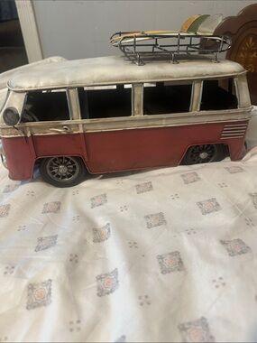 Vintage-Style Red Camper Van